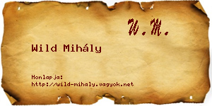 Wild Mihály névjegykártya