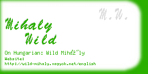 mihaly wild business card